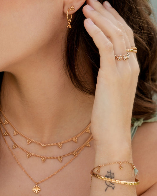 Tiny Beads Bracelet Rose Gold
