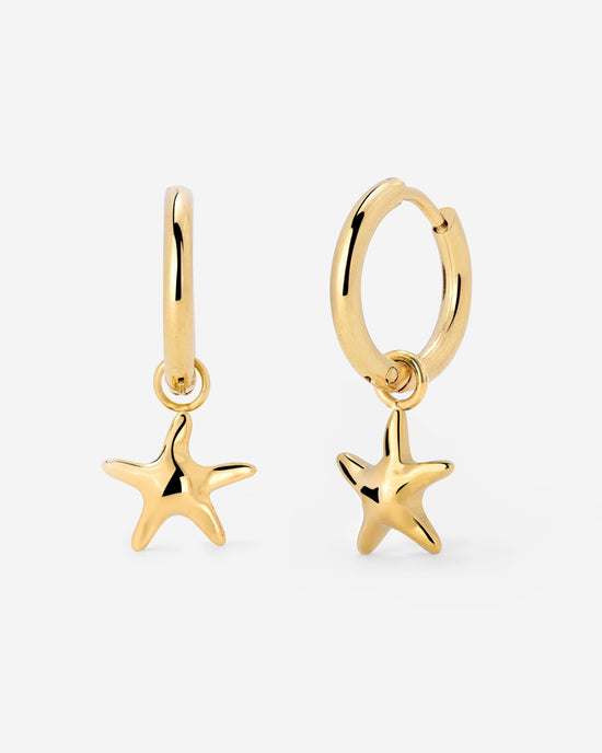 Sea Star Hoop Set Small gold