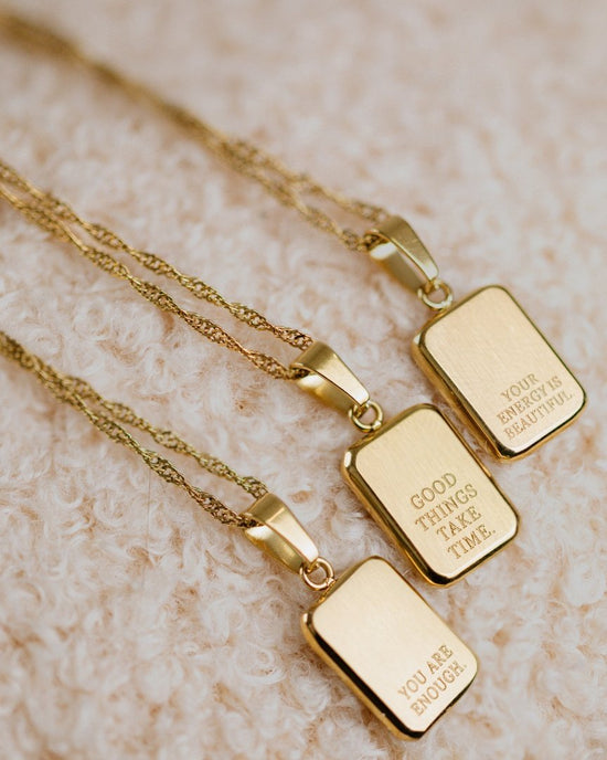 You are enough Necklace gold