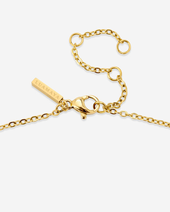 Forever Blue Daisy Necklace Gold