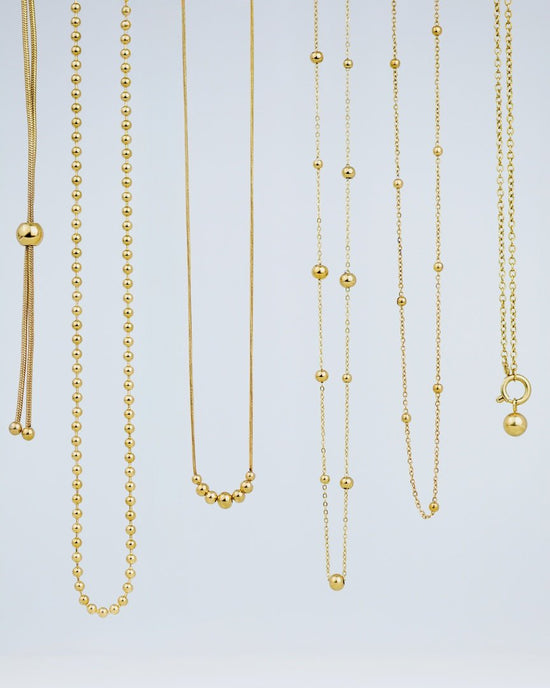 Infinite Beads Necklace Gold