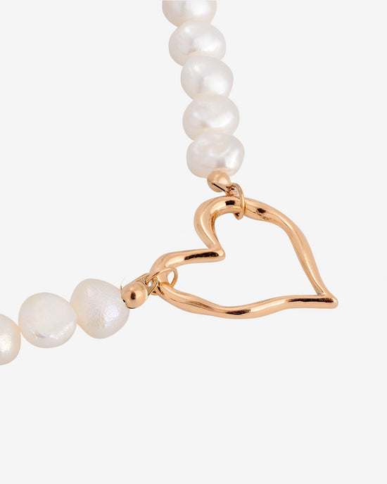 Melting Heart Pearl Bracelet Rose Gold