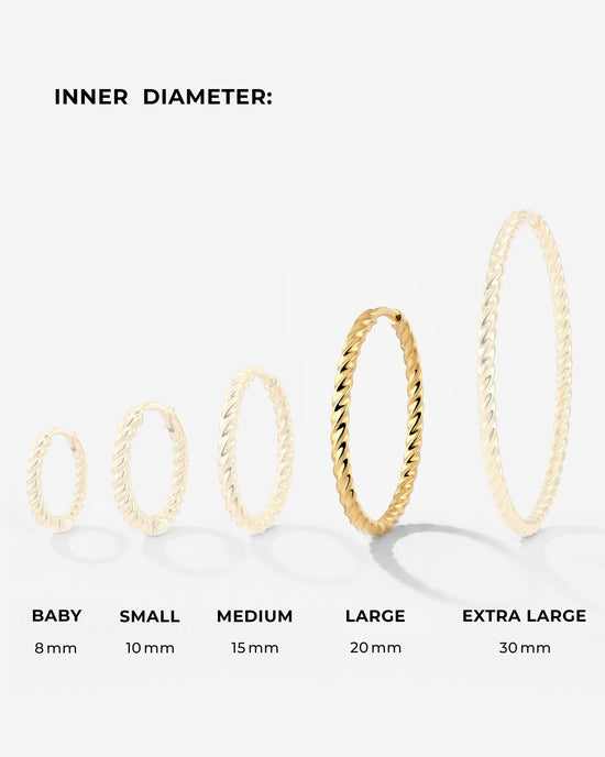 Twisted Hoops Large Rose Gold