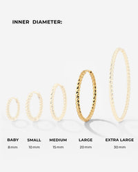 Twisted Hoops Large Silver