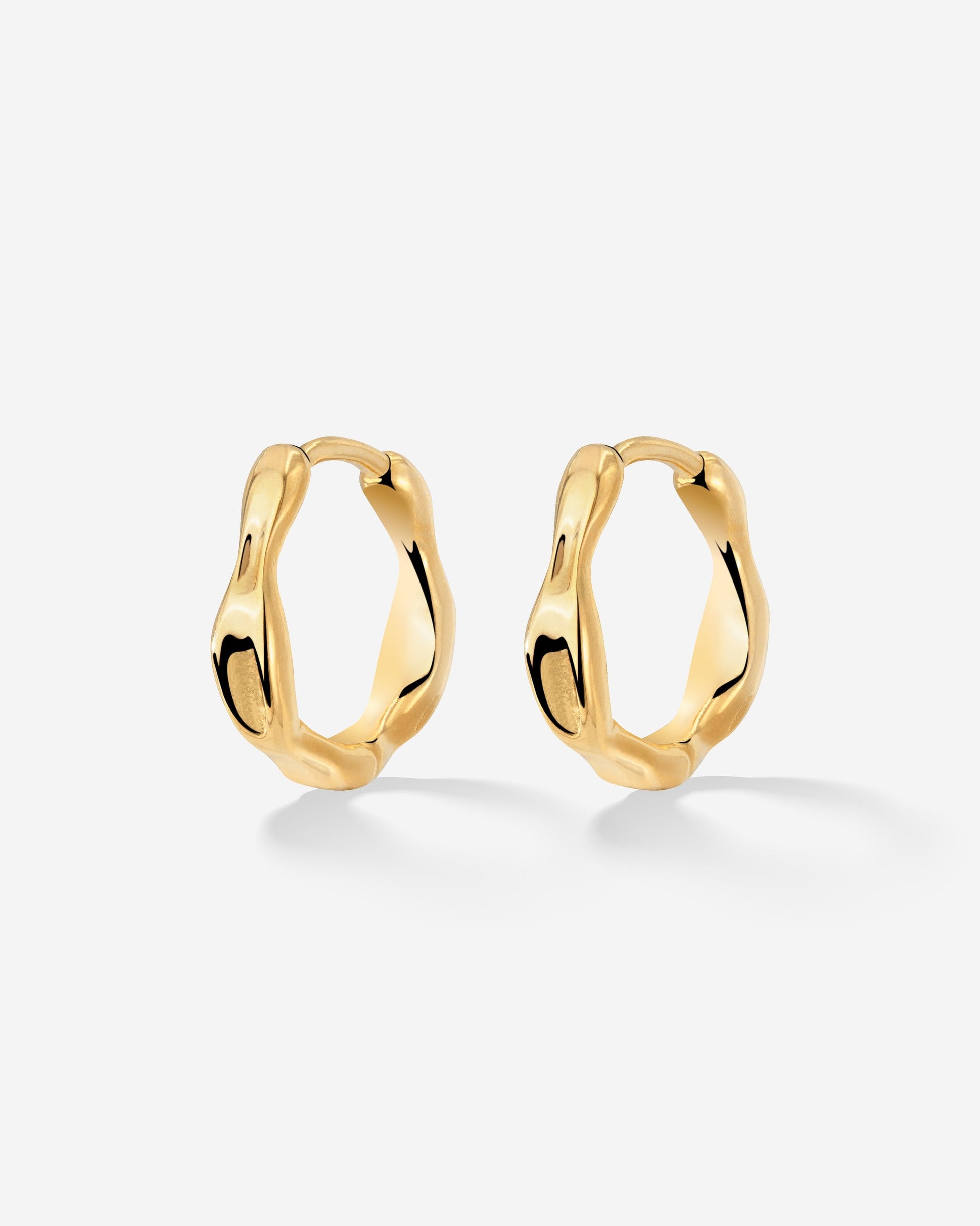 Liquid Shape Hoopies gold