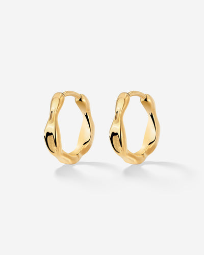 Liquid Shape Hoopies Gold