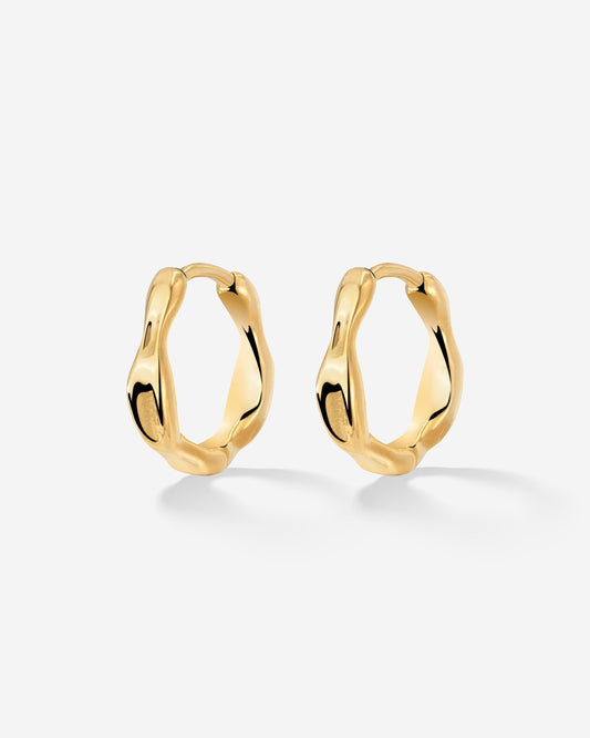Liquid Shape Hoopies gold