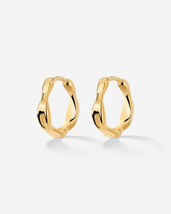 Liquid Shape Hoopies Gold