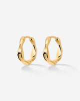 Liquid Shape Hoopies Gold