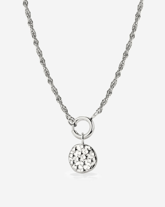 Starry Skies Rope Chain Necklace Set Silver