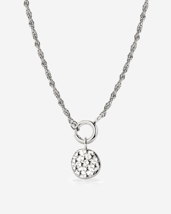Starry Skies Rope Chain Necklace Set Silver