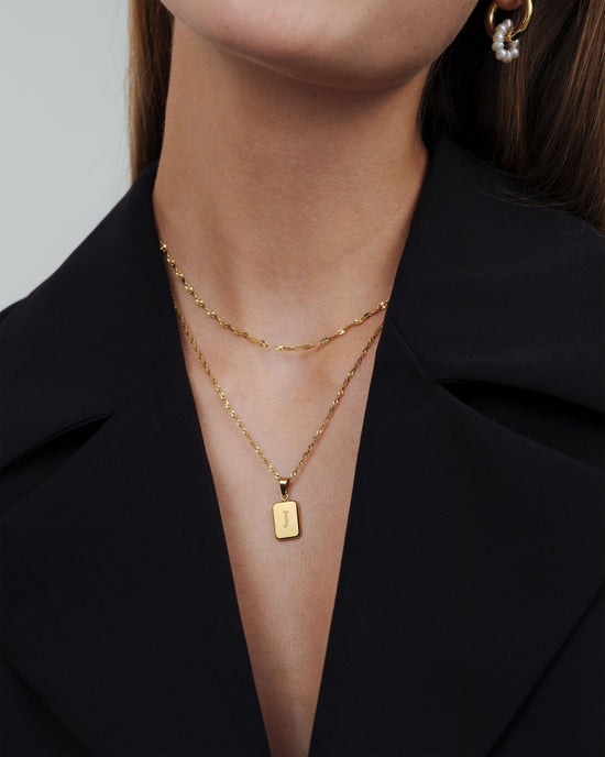 Letter Necklace Gold