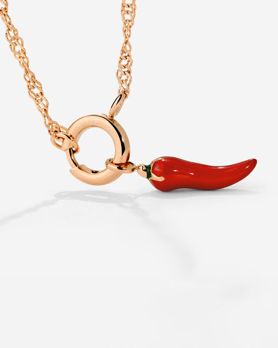 Chili Singapore Chain Necklace Set Rose Gold