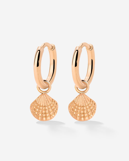 Cute Shell Hoop Set Rose Gold