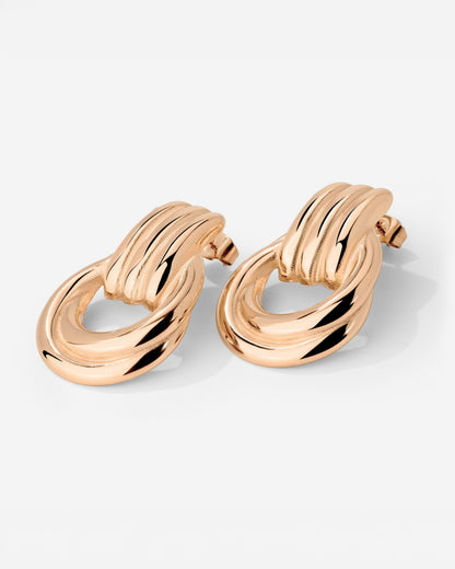 Infinity Loop Hoops Rose Gold