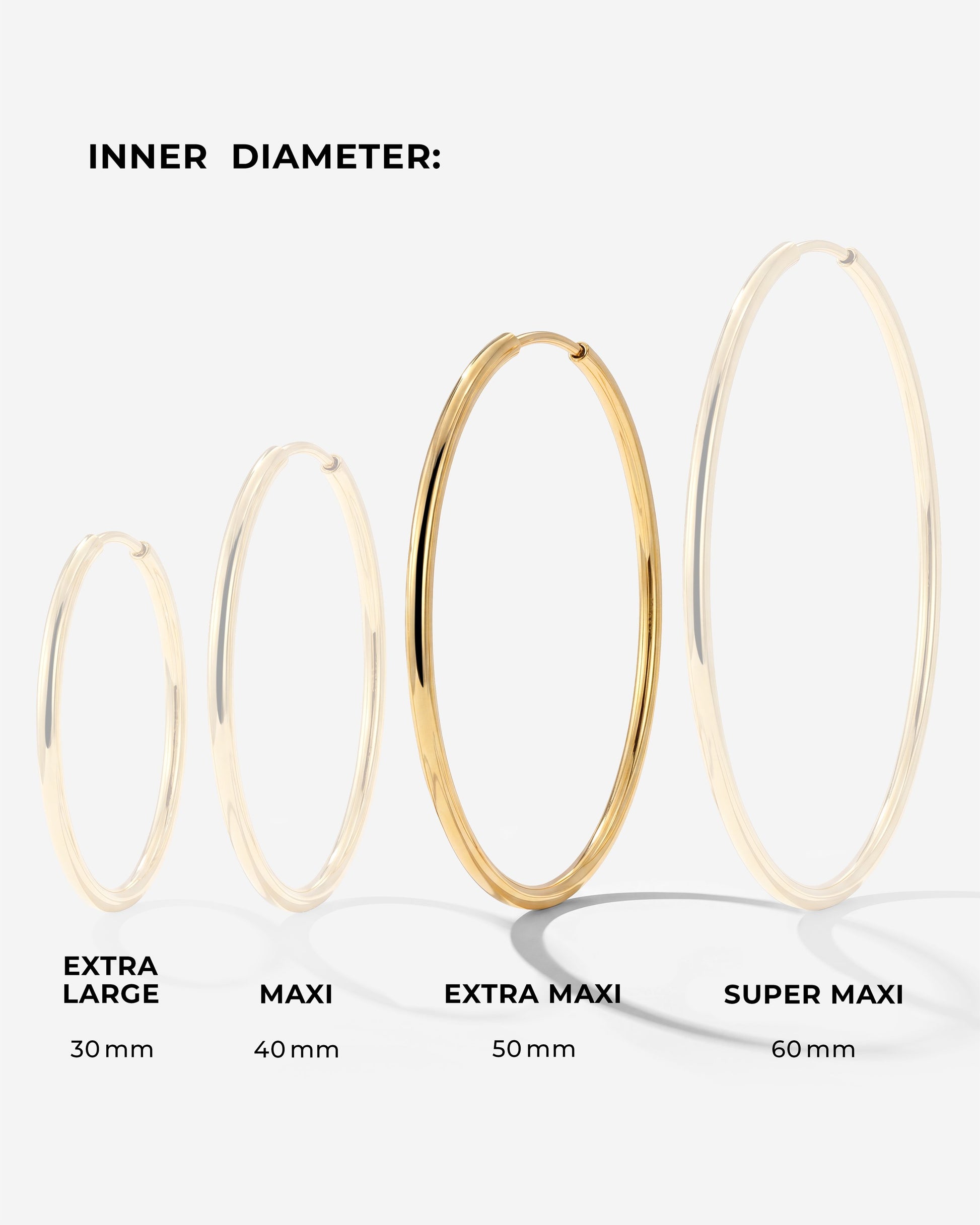 Extra Maxi Hoops Rose Gold
