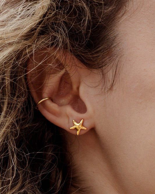 Sea Star Studs Gold