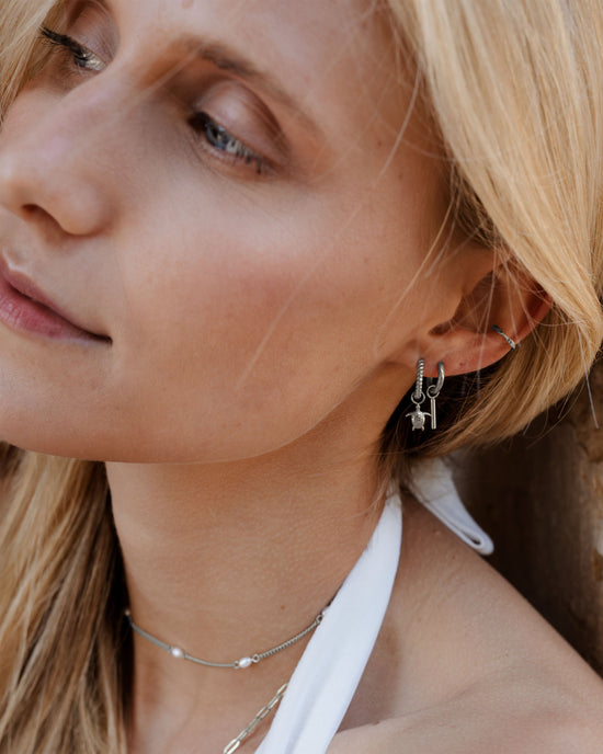 Offbeat Ear Cuff Silver