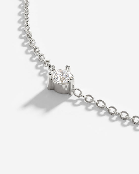 Solitaire Stone Choker Silver