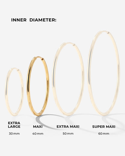 Maxi Hoops Rose Gold