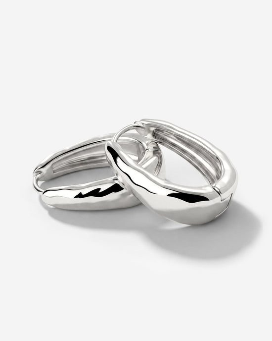 Hammered Seeker Hoops Small