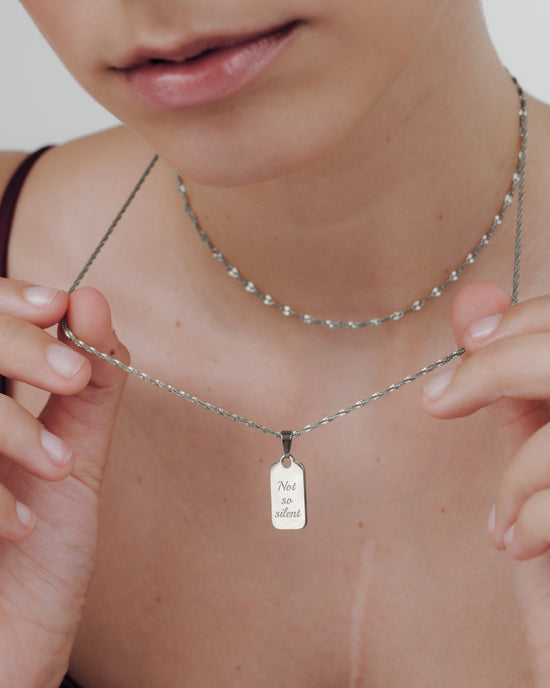 Not so silent Necklace Silver