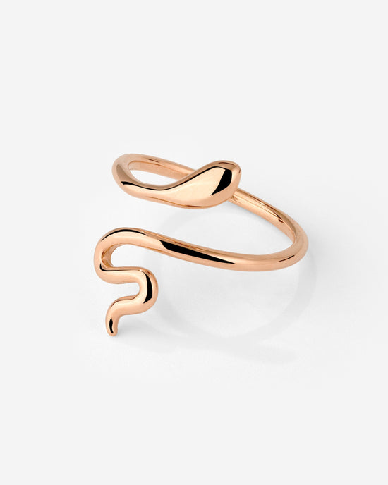 Slim Snake Ring Rose Gold