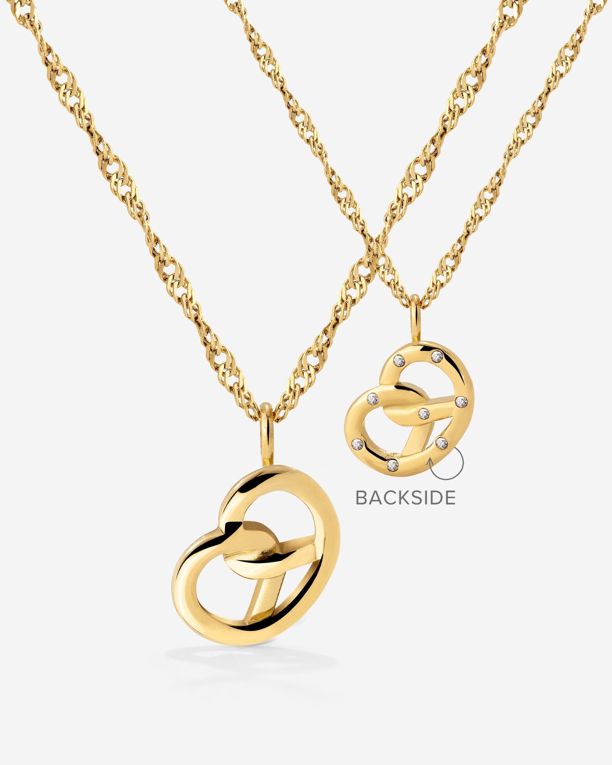 Bedazzle my Pretzel Necklace Gold