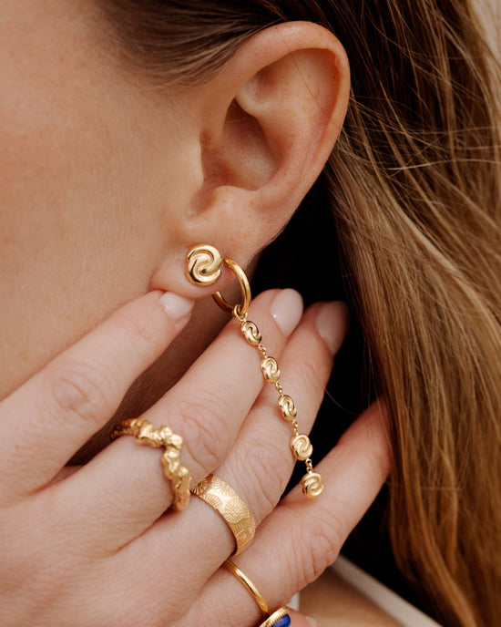 Tides of Time Studs gold