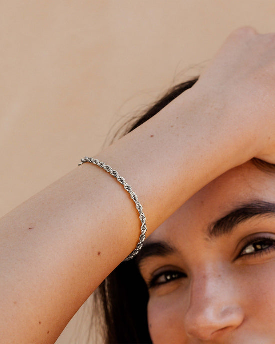 Rope Chain Bracelet Silver