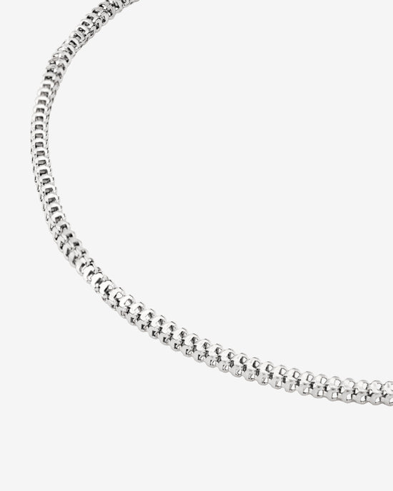 Box Snake Anklet Silver