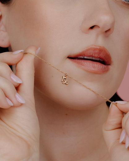 Capricorn Bubble Necklace Rose Gold