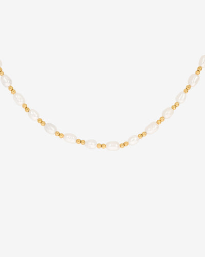 Summertime Pearl Necklace gold