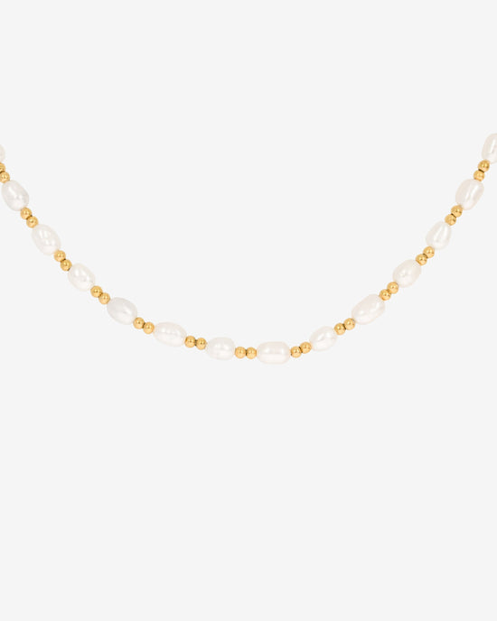 Summertime Pearl Necklace gold