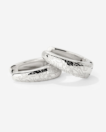 Desert Glow Hoops Silver