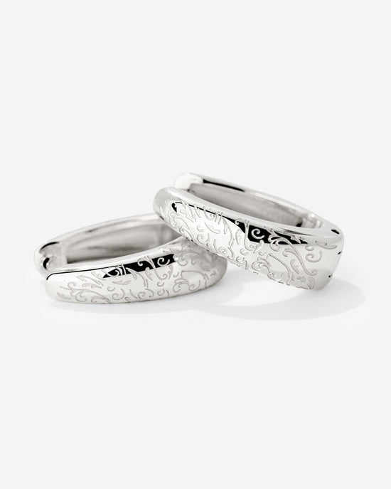 Desert Glow Hoops Silver