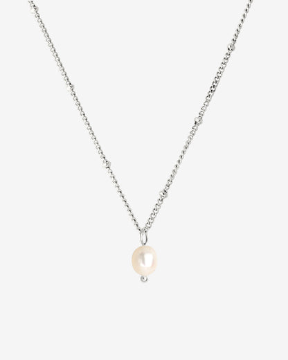 Baby Pearl Necklace Silver