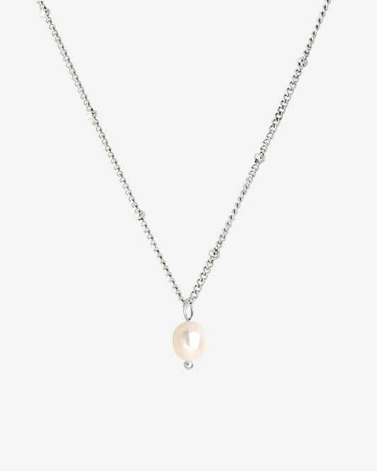 Baby Pearl Necklace Silver