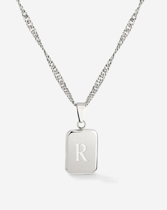 Letter Necklace Silver