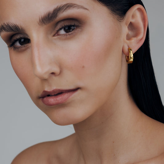 Starstruck Hoops Stud Earrings Gold