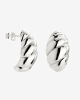 Bold Croissant Studs Silver