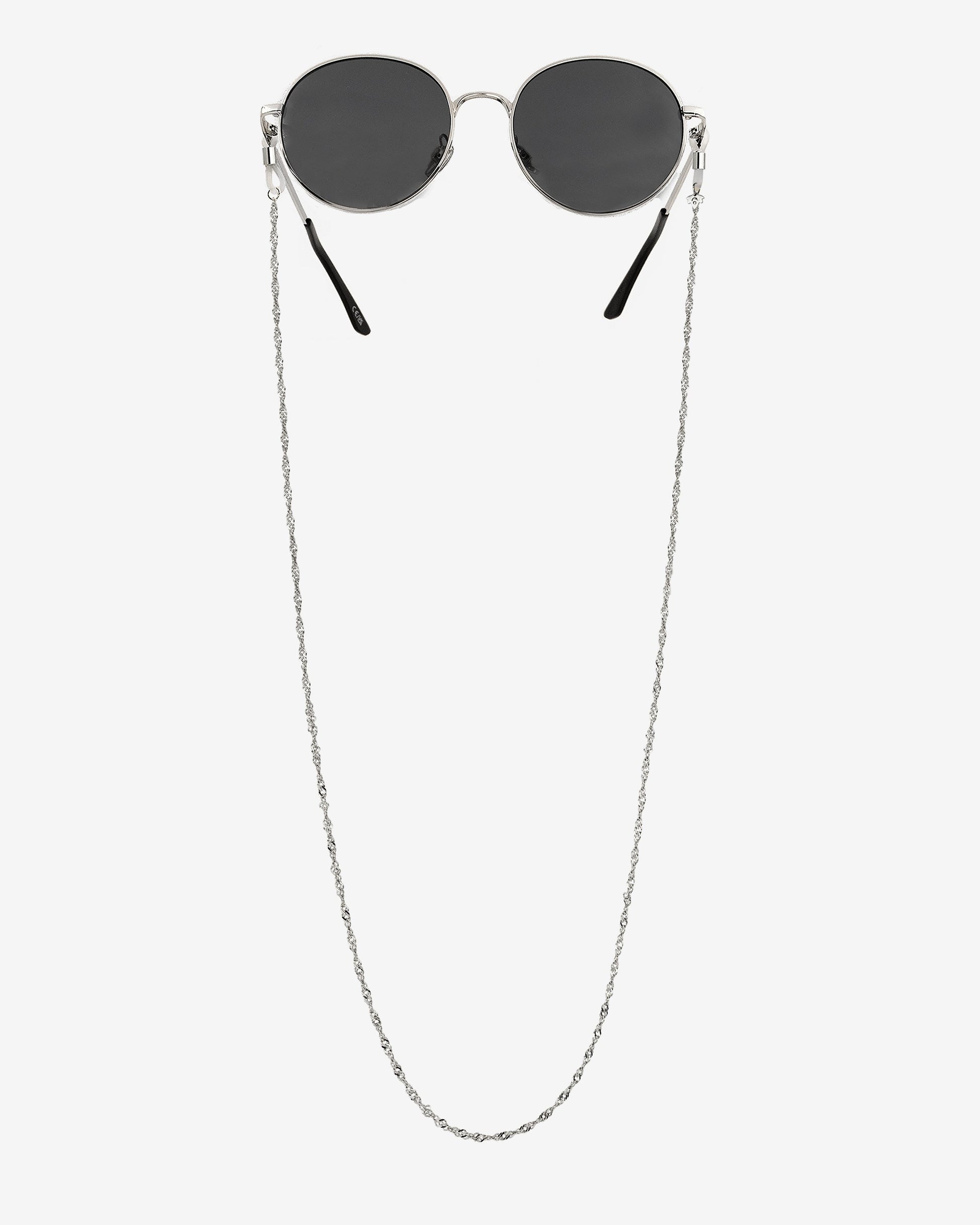Curly Twist Sunglasses Chain Silver