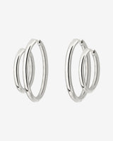 Clean Hoop Set Midi Silver