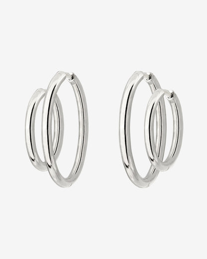 Clean Hoop Set Midi Silver