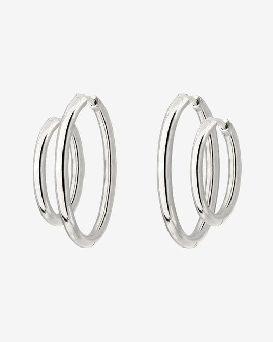 Clean Hoop Set Midi Silver