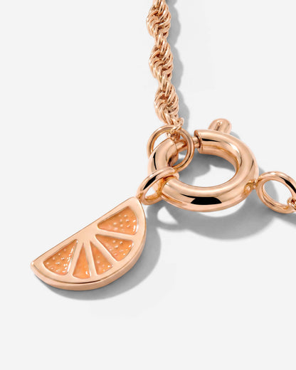 Juicy Rope Chain Necklace Set Rose Gold
