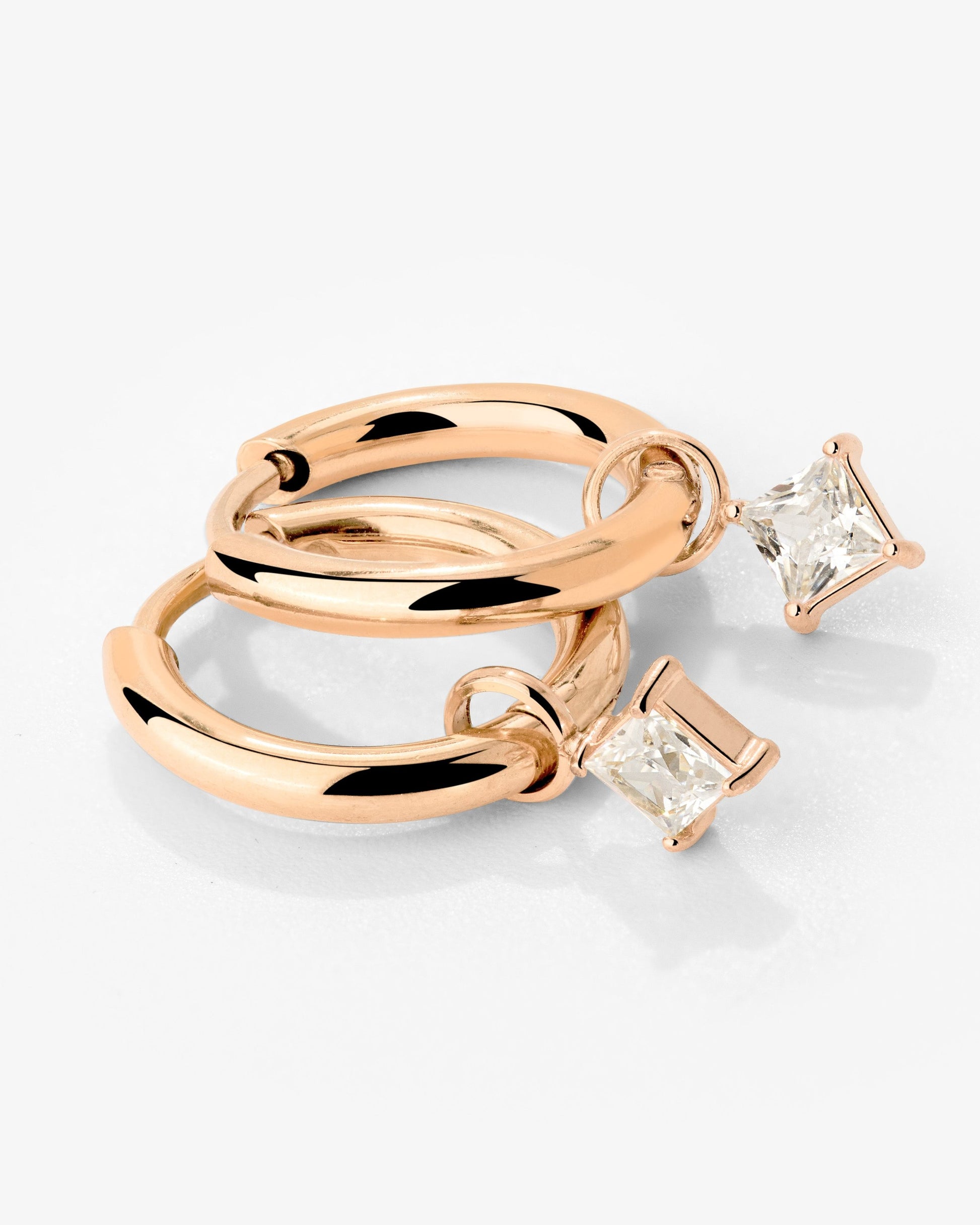 North Star Hoop Set Small Rose Gold