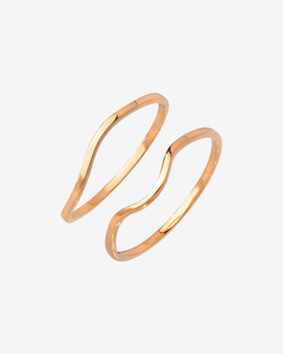 Skinny Dip Ring Duo Rose Gold