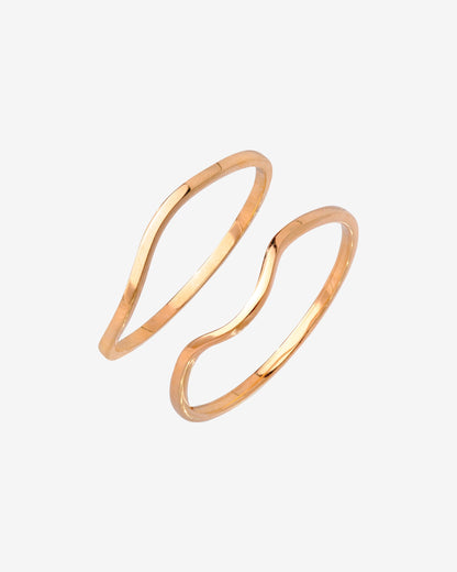 Skinny Dip Ring Duo Rose Gold
