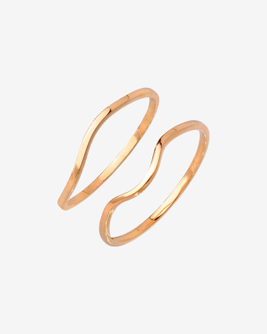 Skinny Dip Ring Duo Rose Gold
